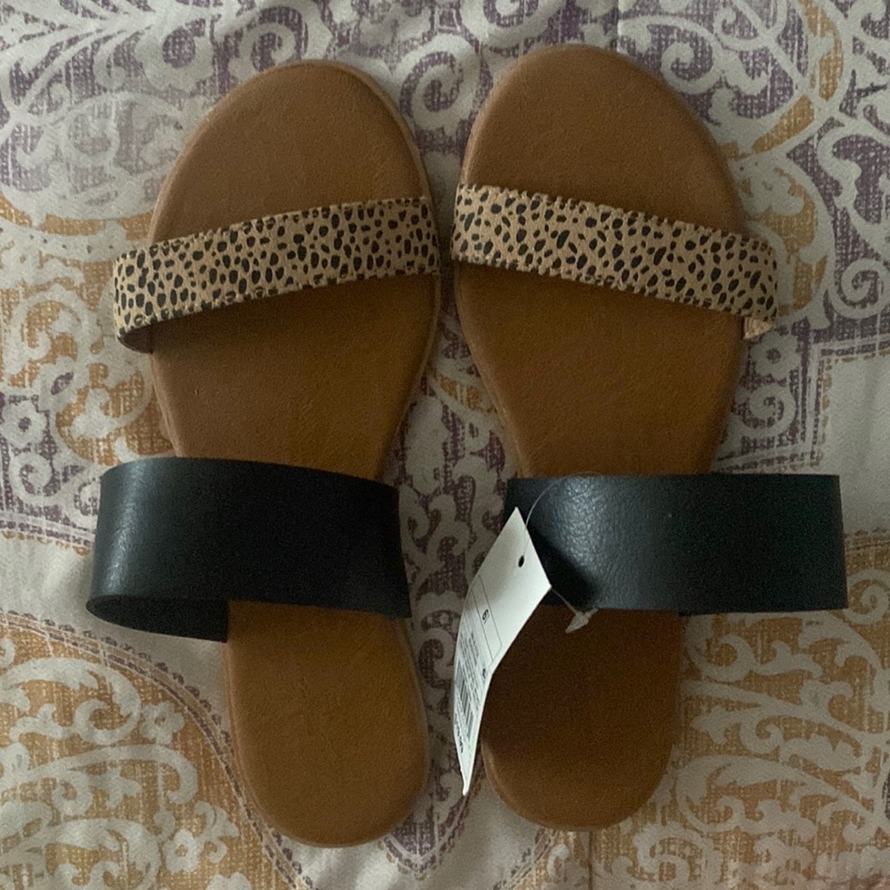 Cheetah print sandals
